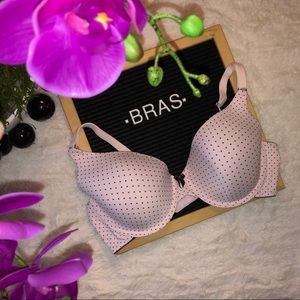 Polka Dot Maidenform Tee Shirt Bra 36D